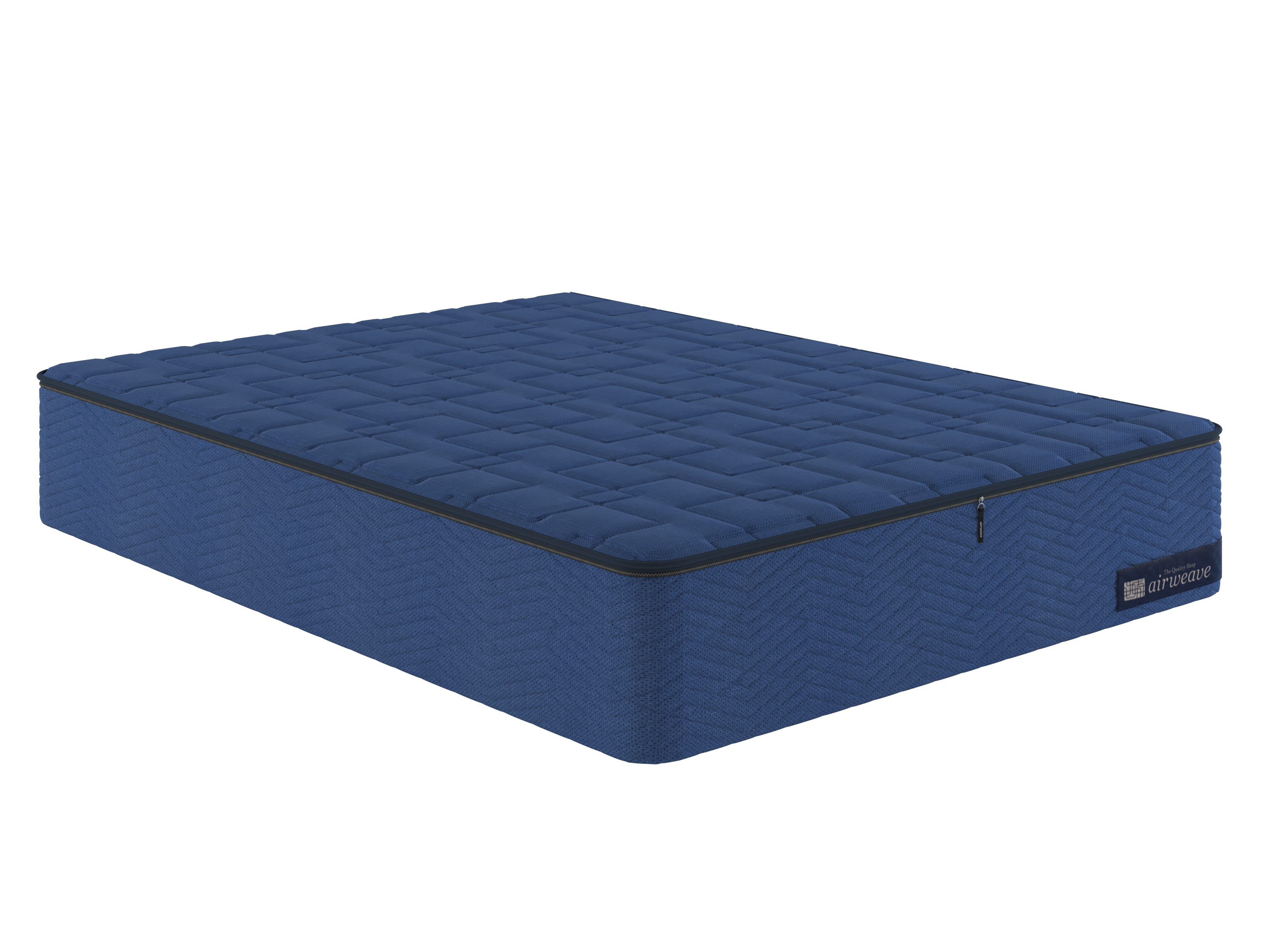 Blue mattress on a white background