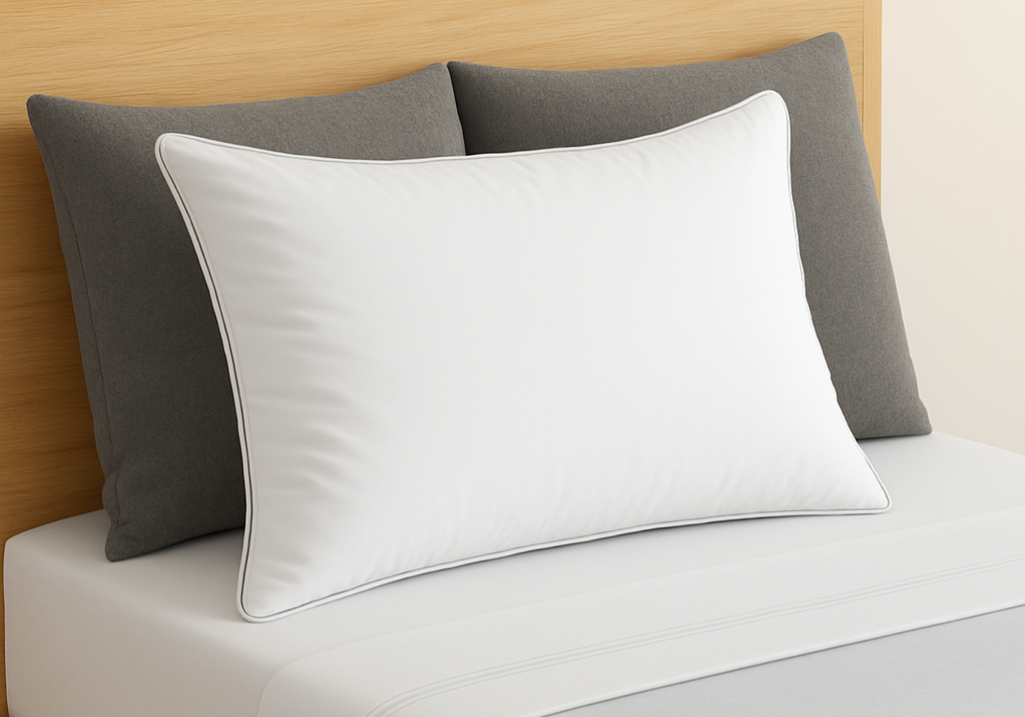 Soft Pillow On Bed
