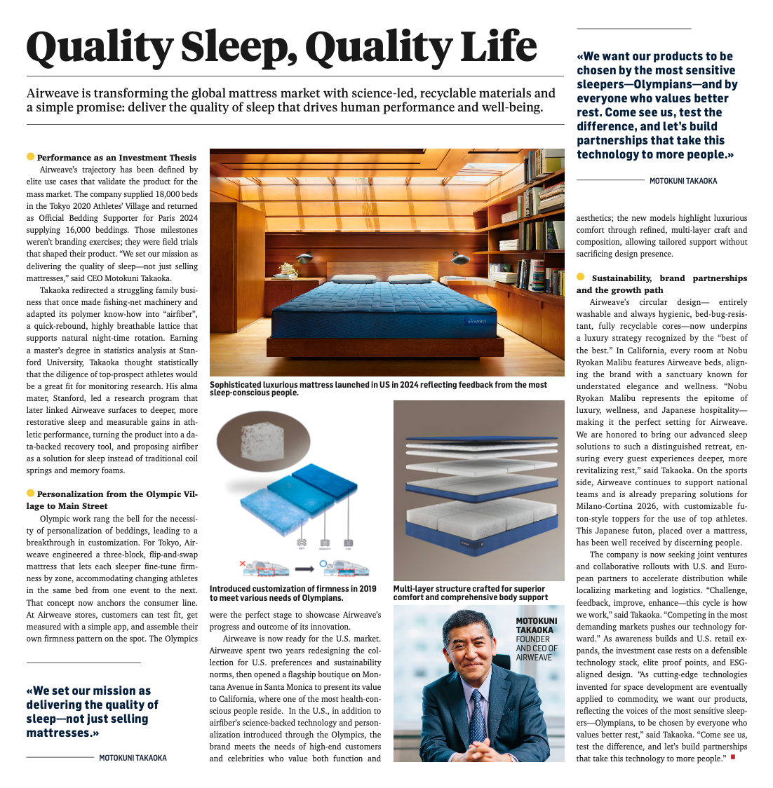 Quality Sleep, Quality Life: Airweave Featured in the LA Times