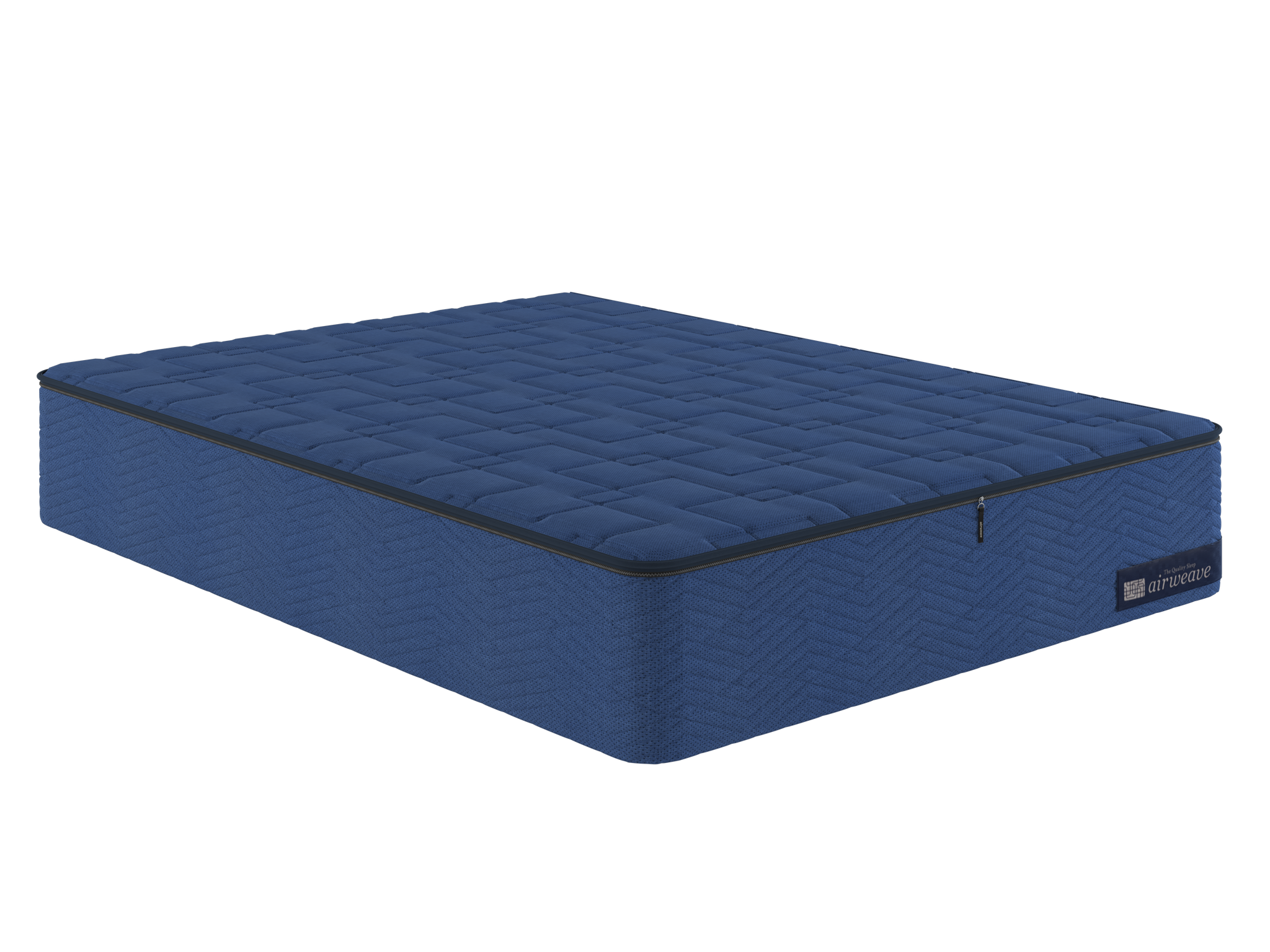 Blue mattress on a white background